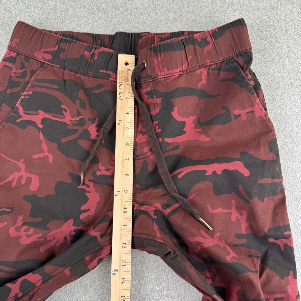 Ring of Fire Joggers Mens L Red Camo RYB0032 Camouflage Elastic Waist Drawstring - Picture 6 of 10